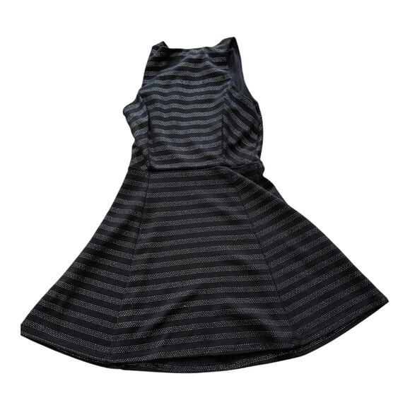 Womens Dress Size Small Black Tank Polka Dot Stripes Softgoth Business Casual - Picture 6 of 8